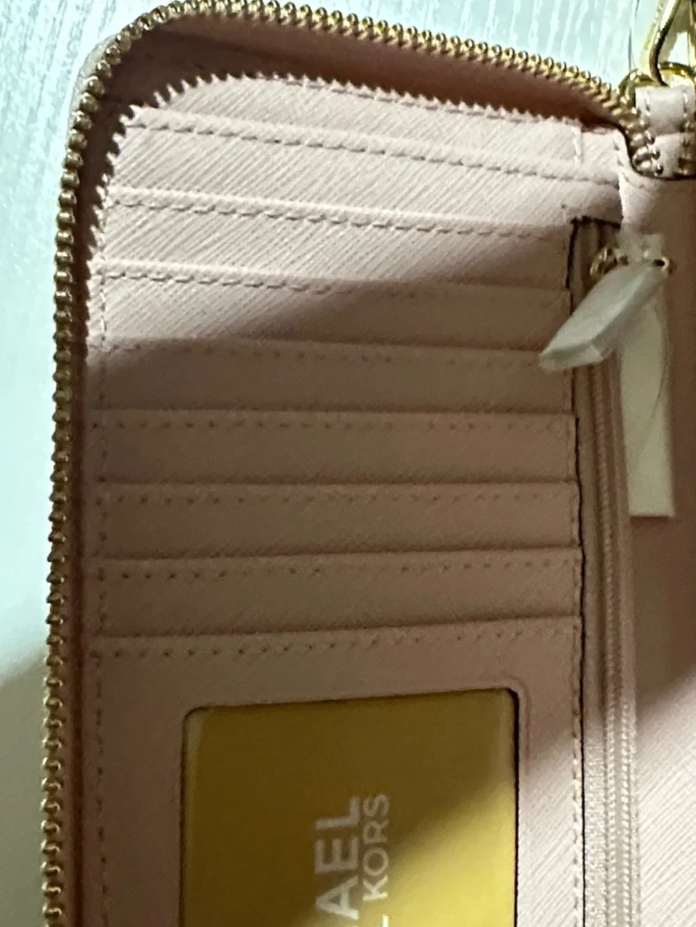 Michael Kors Dusty Pink Pebbled Leather Wristlet Wallet